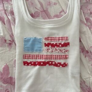 White and Red Gingham Crop Top